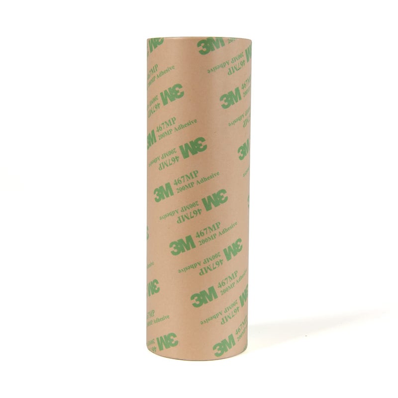 3M 467MP Adhesive Transfer Tape, Bonding & Laminating, Clear, 12 in x 5 yds, 1 Roll - Image 1